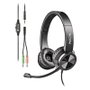 NGS MSX 11 Pro Auriculares Supraurales con Micrófono y Doble Jack, Negro